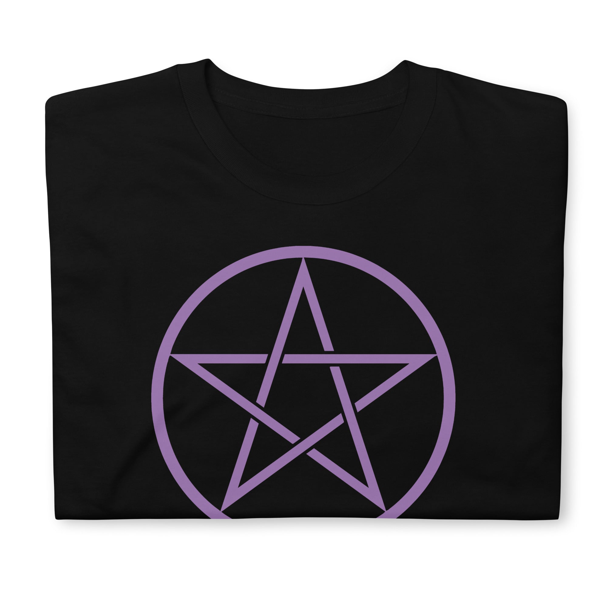 Purple Goth Wiccan Woven Pentagram Men's Short-Sleeve T-Shirt - Edge of Life Designs