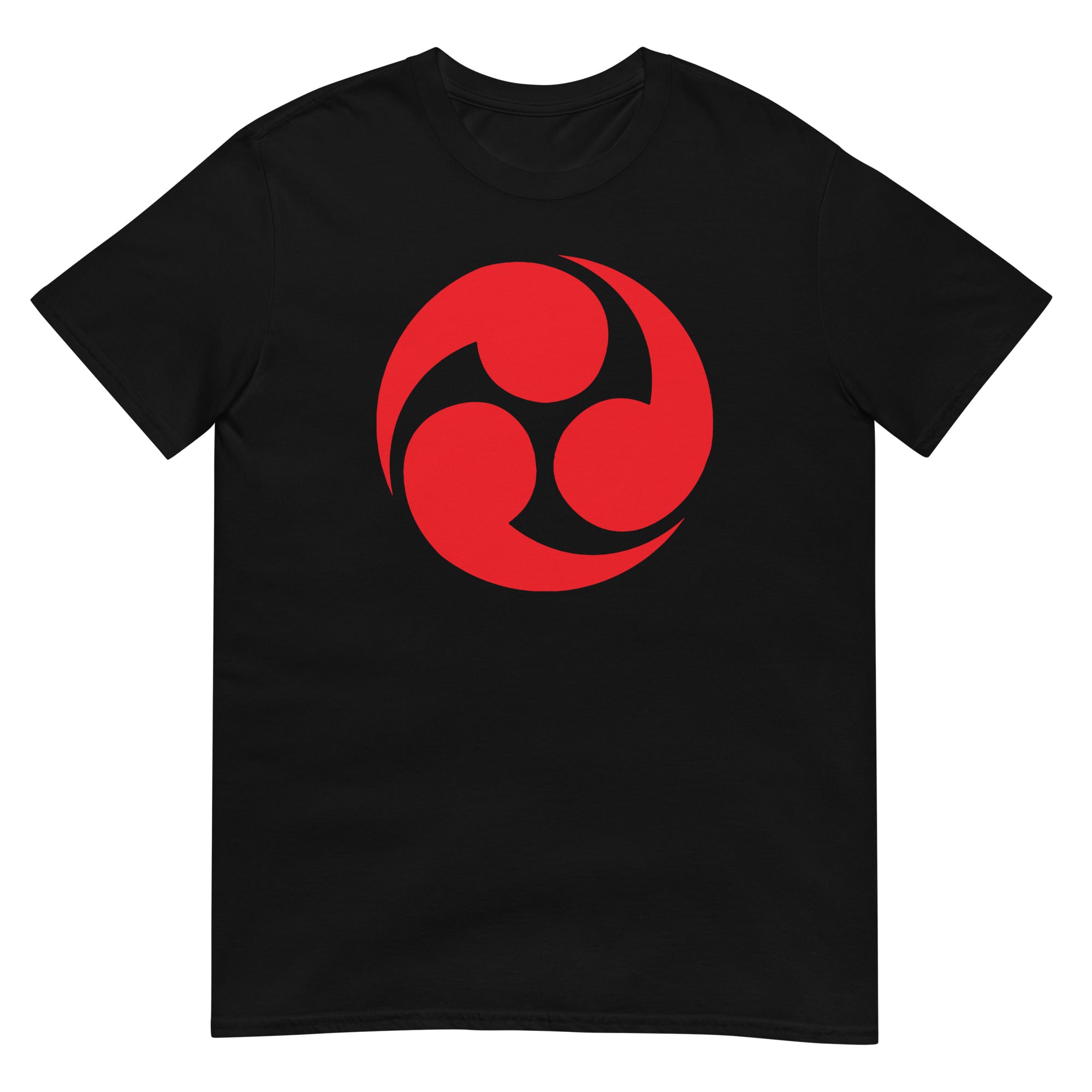 Red Tomoe Mitsudomoe Japanese Symbol Anime Men's Short-Sleeve T-Shirt - Edge of Life Designs