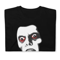 Pazuzu Captain Howdy design on unisex T-shirt, front view