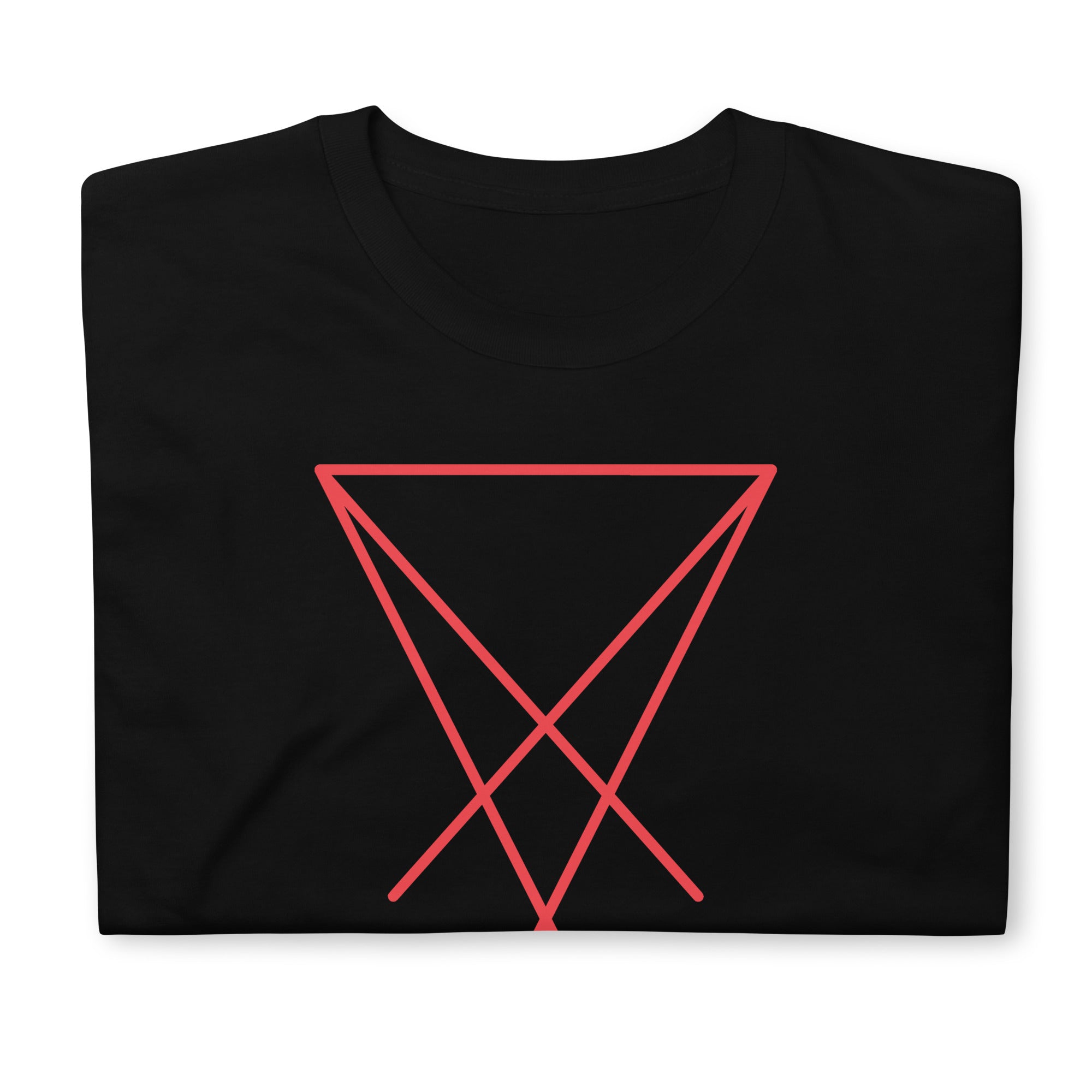 Red Sigil of Lucifer (Seal of Satan) The Grimoire of Truth Men's Short-Sleeve T-Shirt - Edge of Life Designs