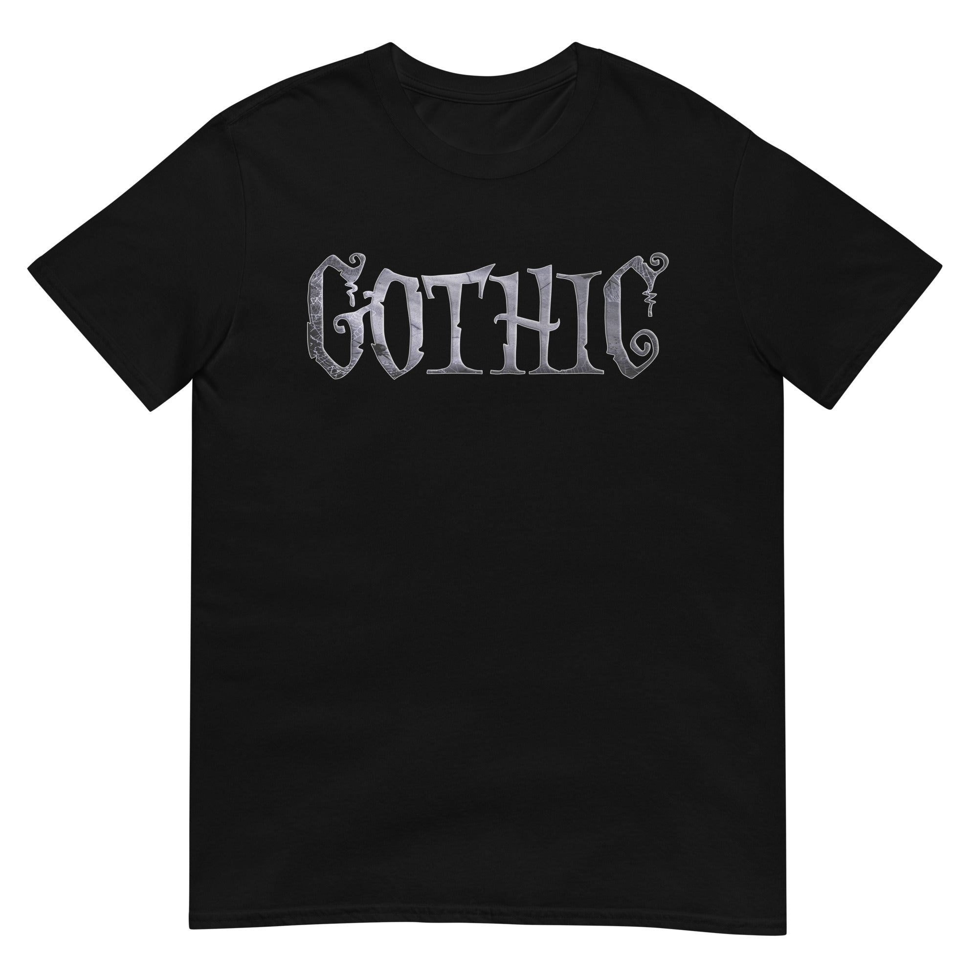 Gothic Spider Web Style Letters Dark Goth Men's Short-Sleeve T-Shirt