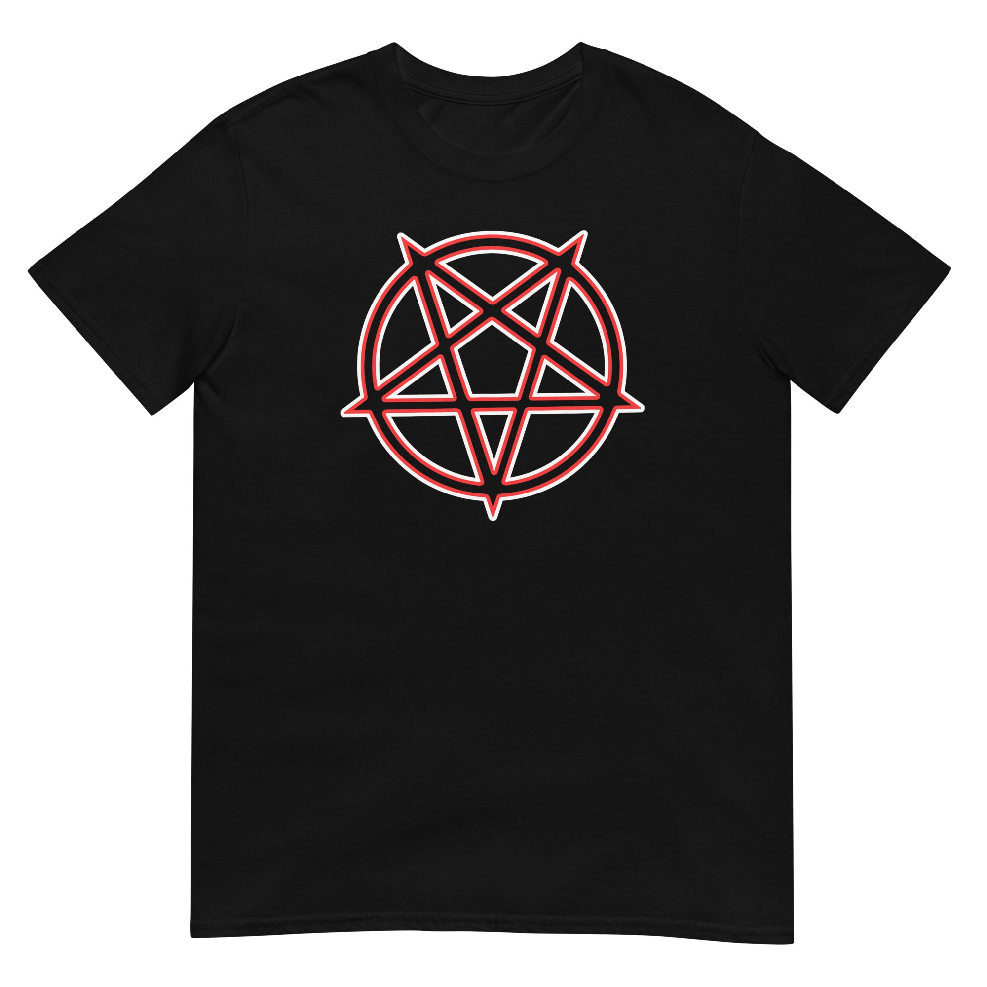 Satanic Occult Symbol The Inverted Pentagram Men's Short-Sleeve T-Shirt