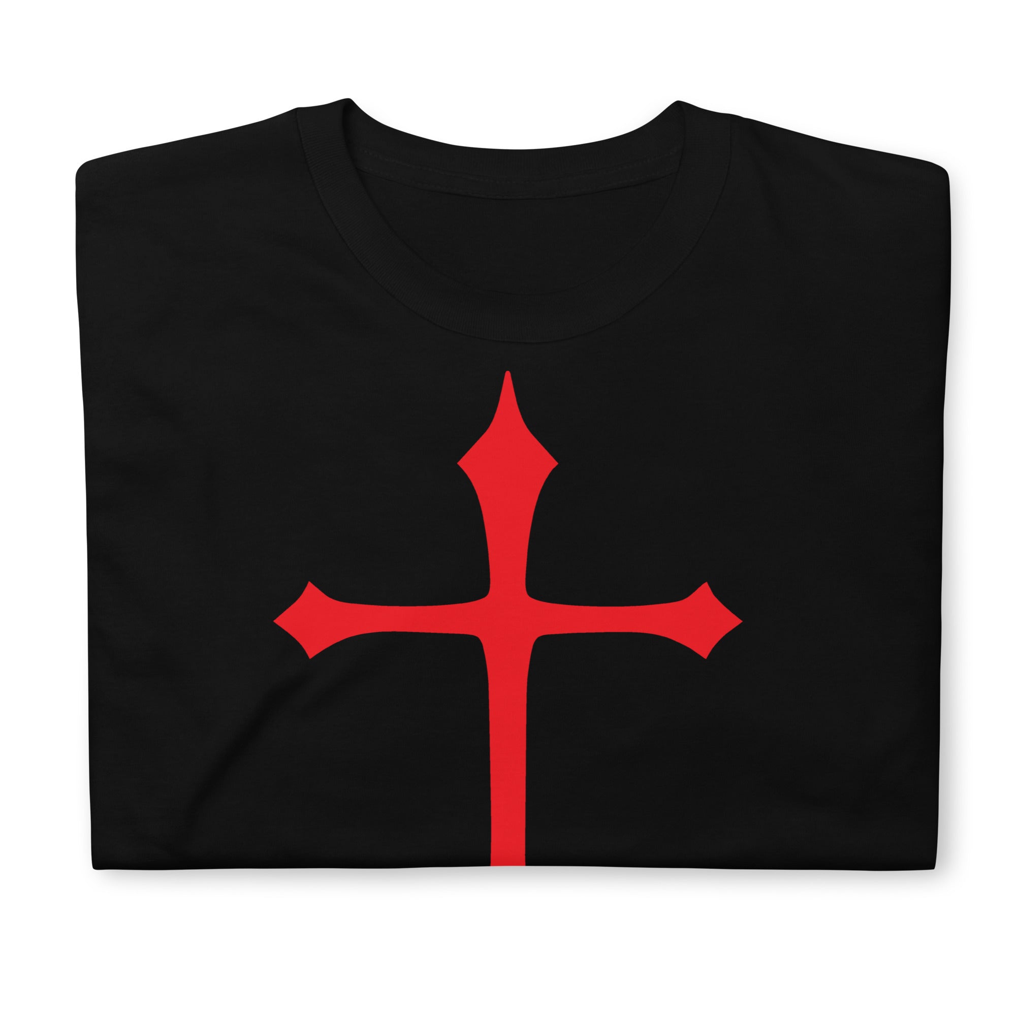 Red Gothic Medeival Holy Cross Men's Short-Sleeve T-Shirt