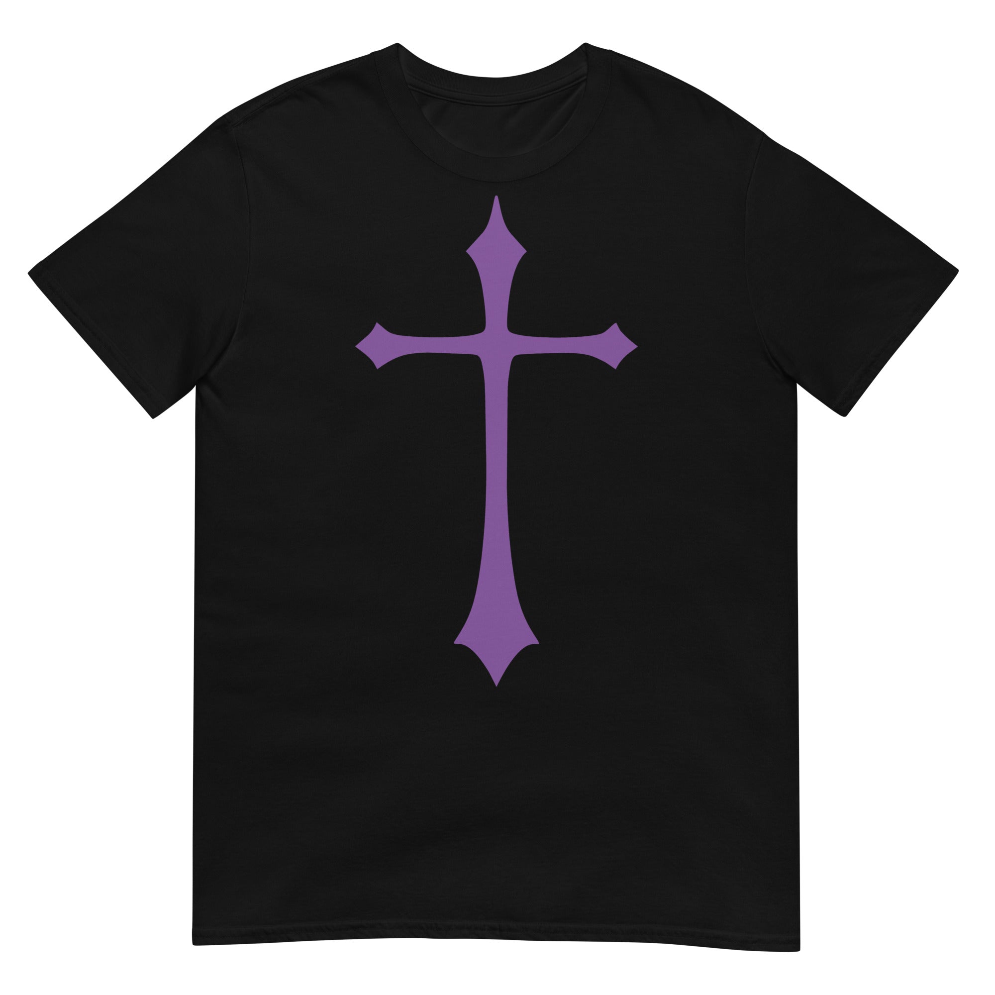 Purple Gothic Medeival Holy Cross Men's Short-Sleeve T-Shirt