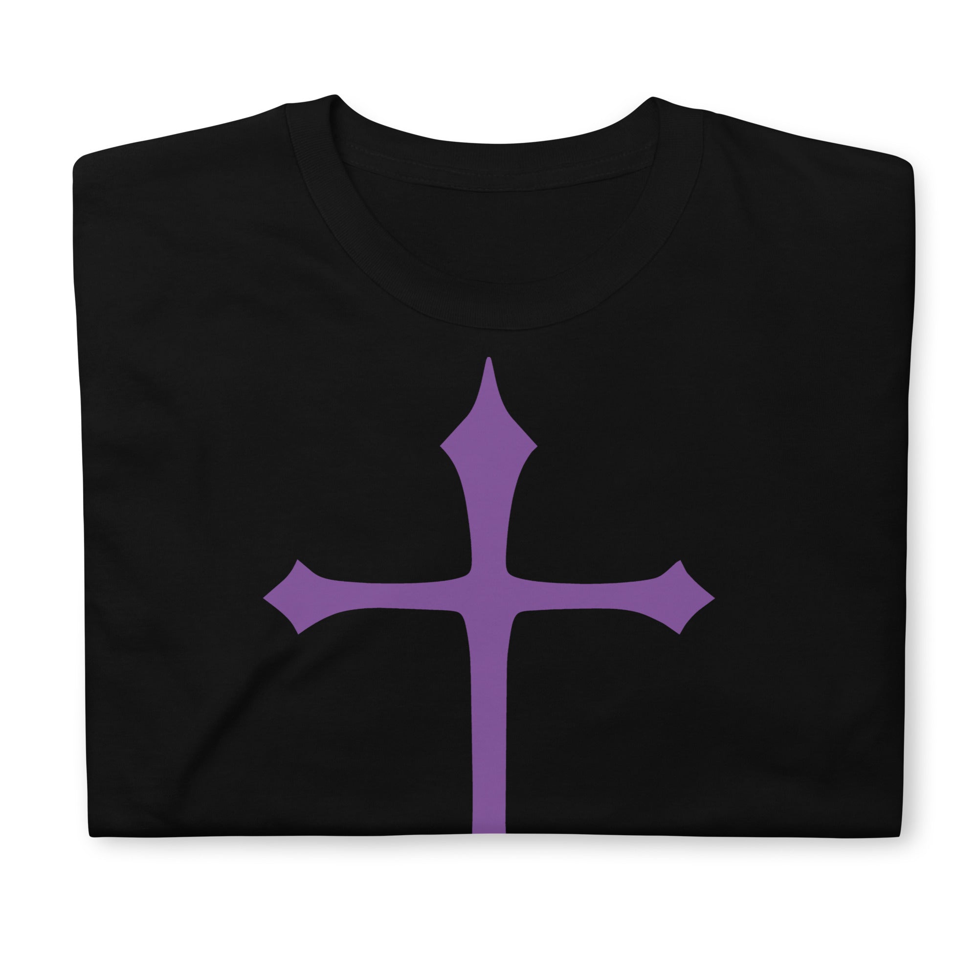 Purple Gothic Medeival Holy Cross Men's Short-Sleeve T-Shirt