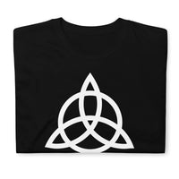 Celtic Triquetra design on unisex T-shirt, front view