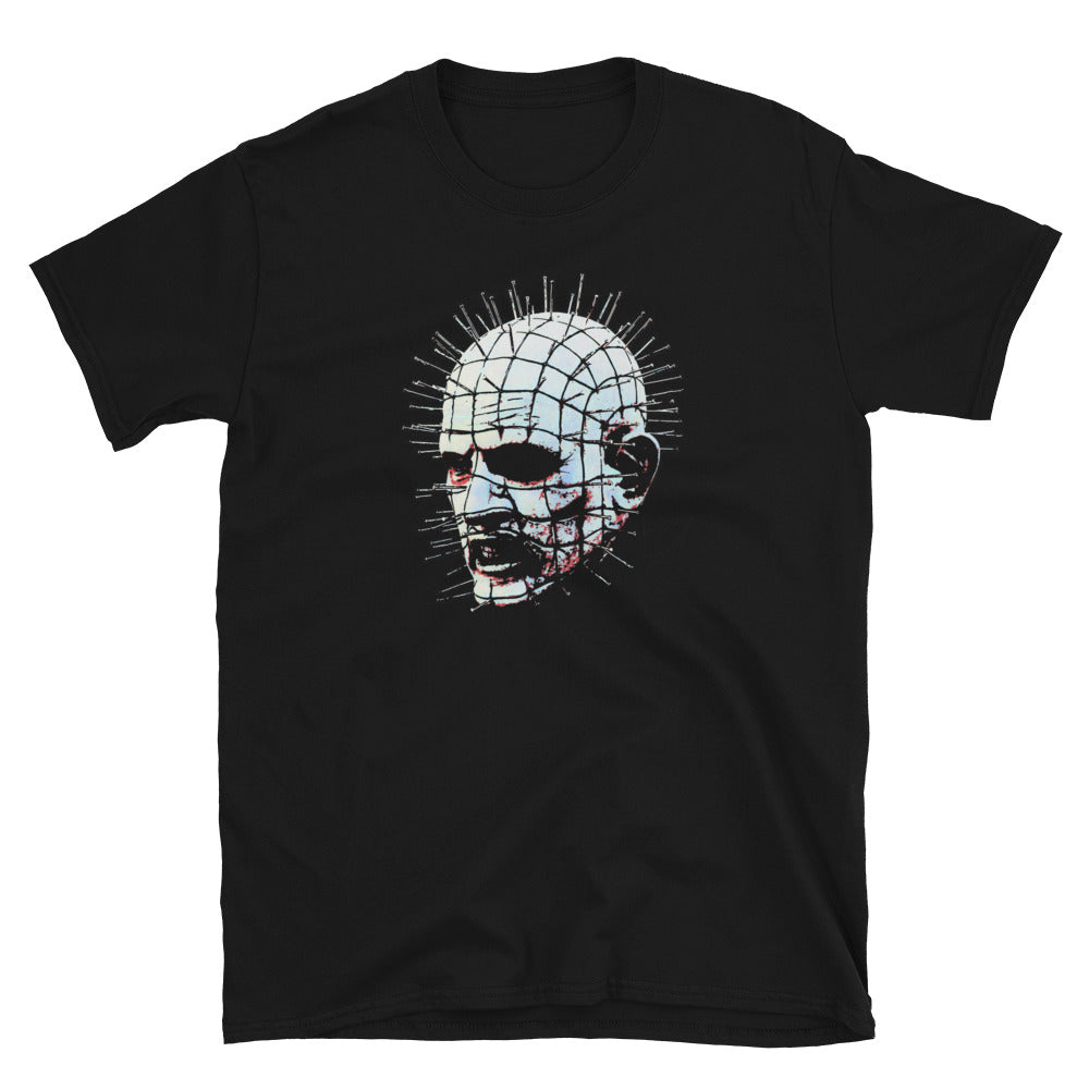 Hell Priest Cenobite design on unisex T-shirt, front view