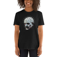 Hell Priest Cenobite design on unisex T-shirt, front view