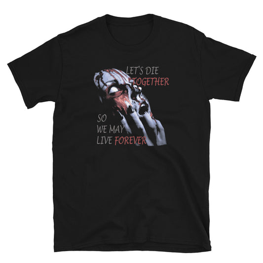 Together Forever Horror design on unisex T-shirt, front view