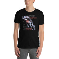 Together Forever Horror design on unisex T-shirt, front view