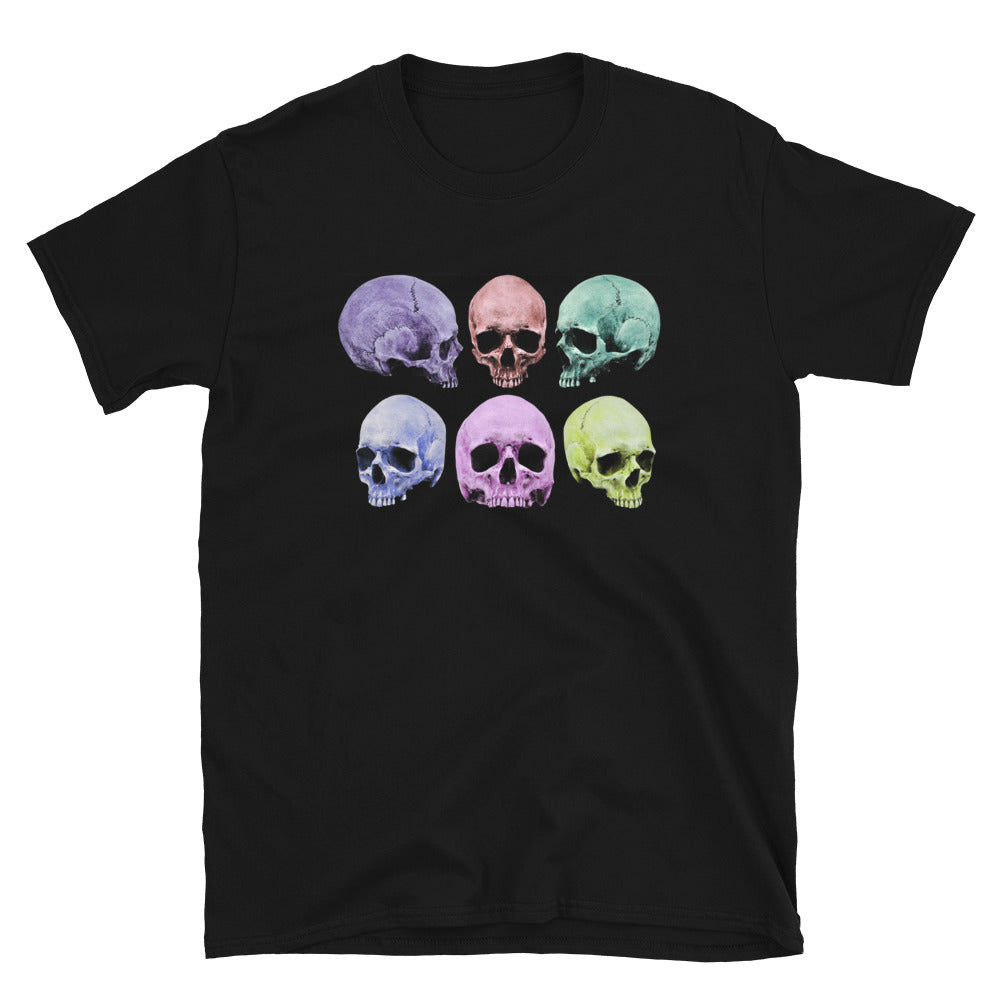 Pastel Colored Death Skulls Goth Fashion Short-Sleeve T-Shirt
