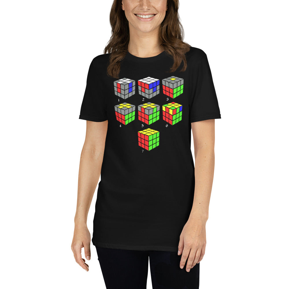 How To Solve A Puzzle Speed Cube Diagram Short-Sleeve T-Shirt