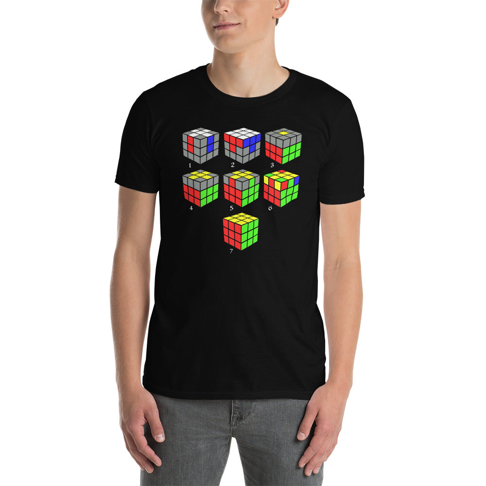 How To Solve A Puzzle Speed Cube Diagram Short-Sleeve T-Shirt