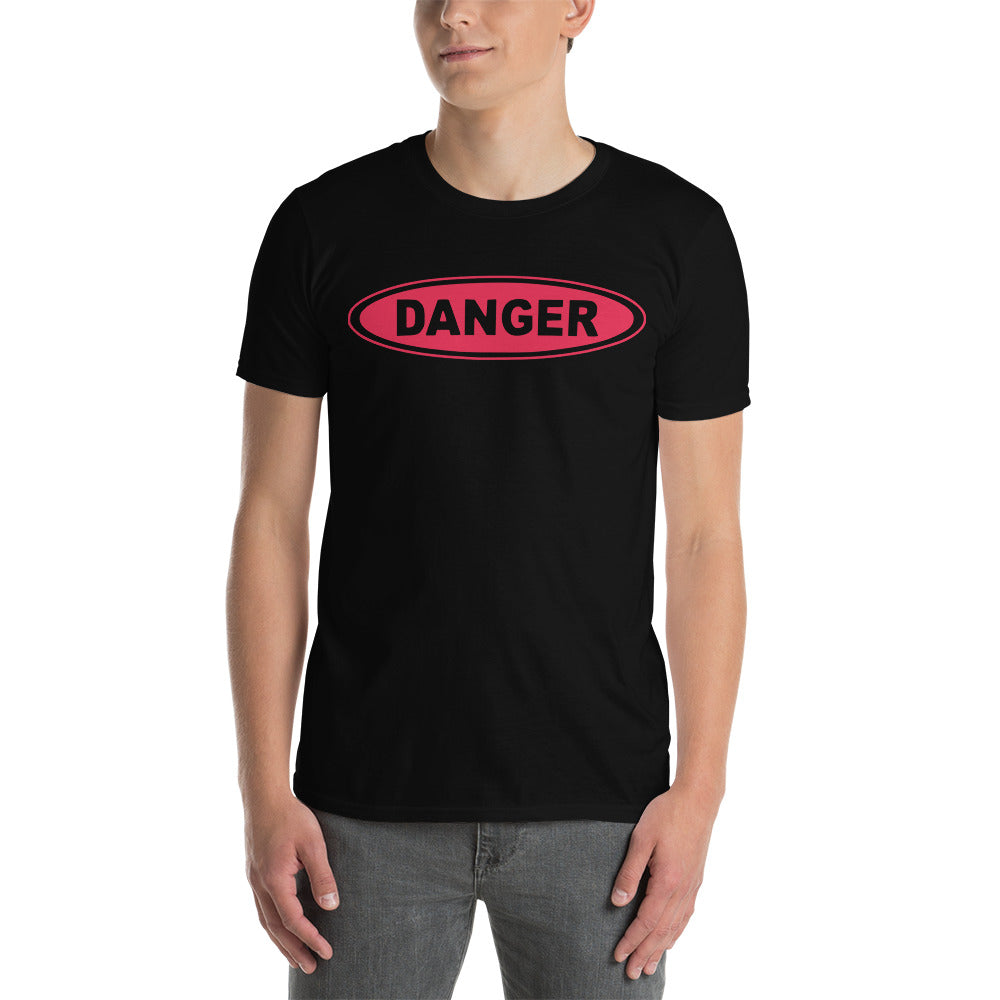 Red Danger Warning Sign Short-Sleeve T-Shirt