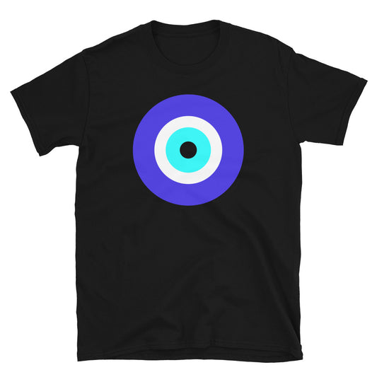 Classic Evil Eye design on unisex T-shirt, front view