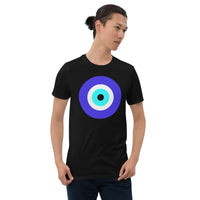 Classic Evil Eye design on unisex T-shirt, front view