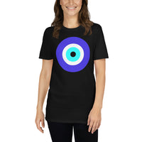 Classic Evil Eye design on unisex T-shirt, front view