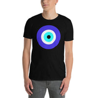 Classic Evil Eye design on unisex T-shirt, front view