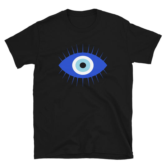 Curse of the Evil Eye design on unisex T-shirt, front view