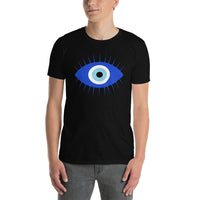Curse of the Evil Eye design on unisex T-shirt, front view