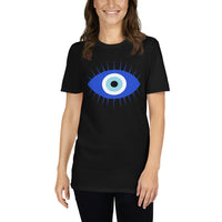 Curse of the Evil Eye design on unisex T-shirt, front view