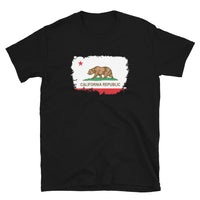 California State Flag design on unisex T-shirt, front view