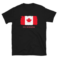 Canada Maple Leaf Flag design on unisex T-shirt, front view