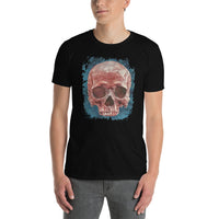 Mystical Blood Skull Front design on unisex T-shirt, front view