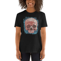 Mystical Blood Skull Front design on unisex T-shirt, front view
