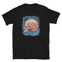 Mystical Blood Skull Side design on unisex T-shirt, front view