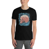 Mystical Blood Skull Side design on unisex T-shirt, front view