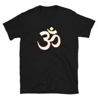 Om Sacred Symbol design on unisex T-shirt, front view