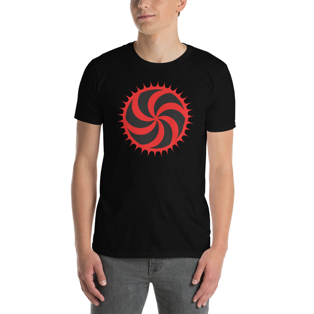 Red Deadly Swirl Spike Alchemy Symbol Short-Sleeve T-Shirt