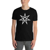 White Elven Star design on unisex T-shirt, front view