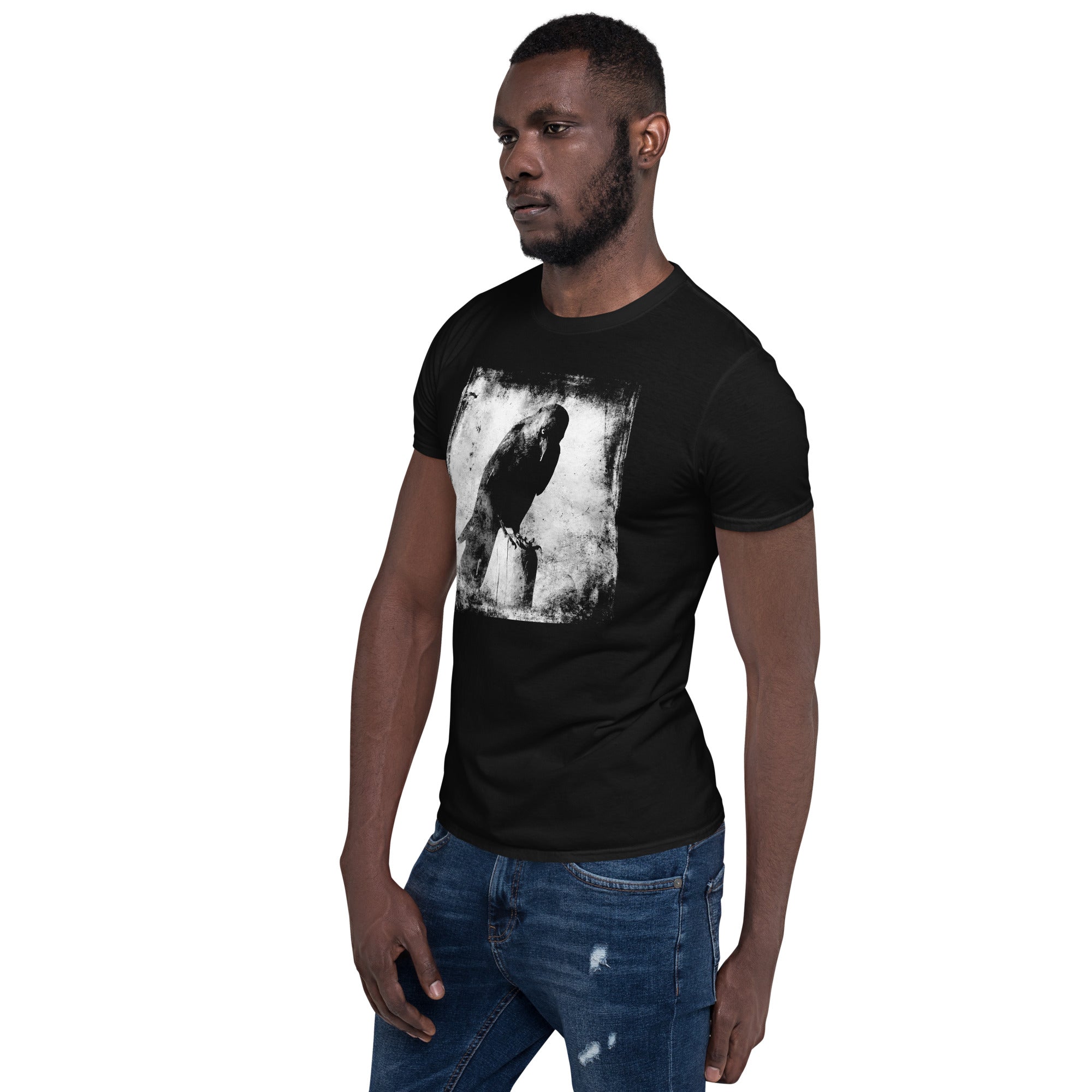 Evil Eye Death Stare Raven Blackbird Men's Short-Sleeve T-Shirt - Edge of Life Designs