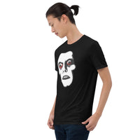 Pazuzu Captain Howdy design on unisex T-shirt, left-front view