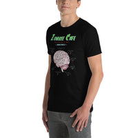 Zombie Cafe Brains Menu design on unisex T-shirt, left-front view