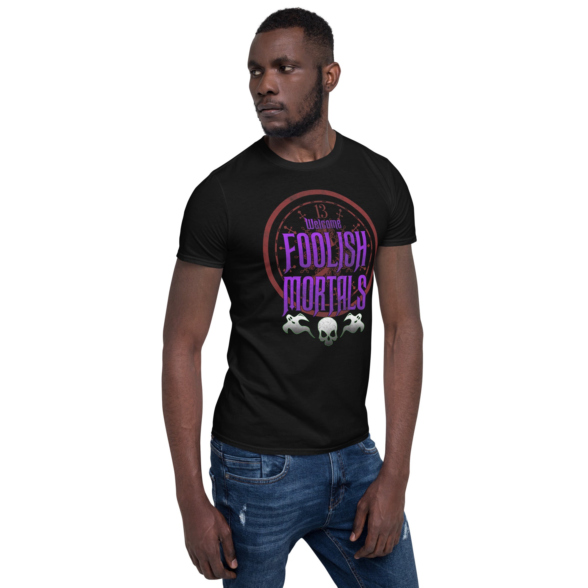 Welcome Foolish Mortals Haunted Mansion Men's Short Sleeve T-Shirt - Edge of Life Designs