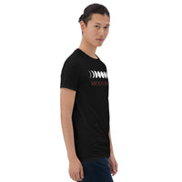 Lunar Moon Phases design on unisex T-shirt, right-front view