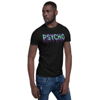 Psycho design on unisex T-shirt, right-front view