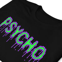 Psycho design on unisex T-shirt, detail view