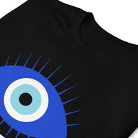 Curse of the Evil Eye design on unisex T-shirt, detail view