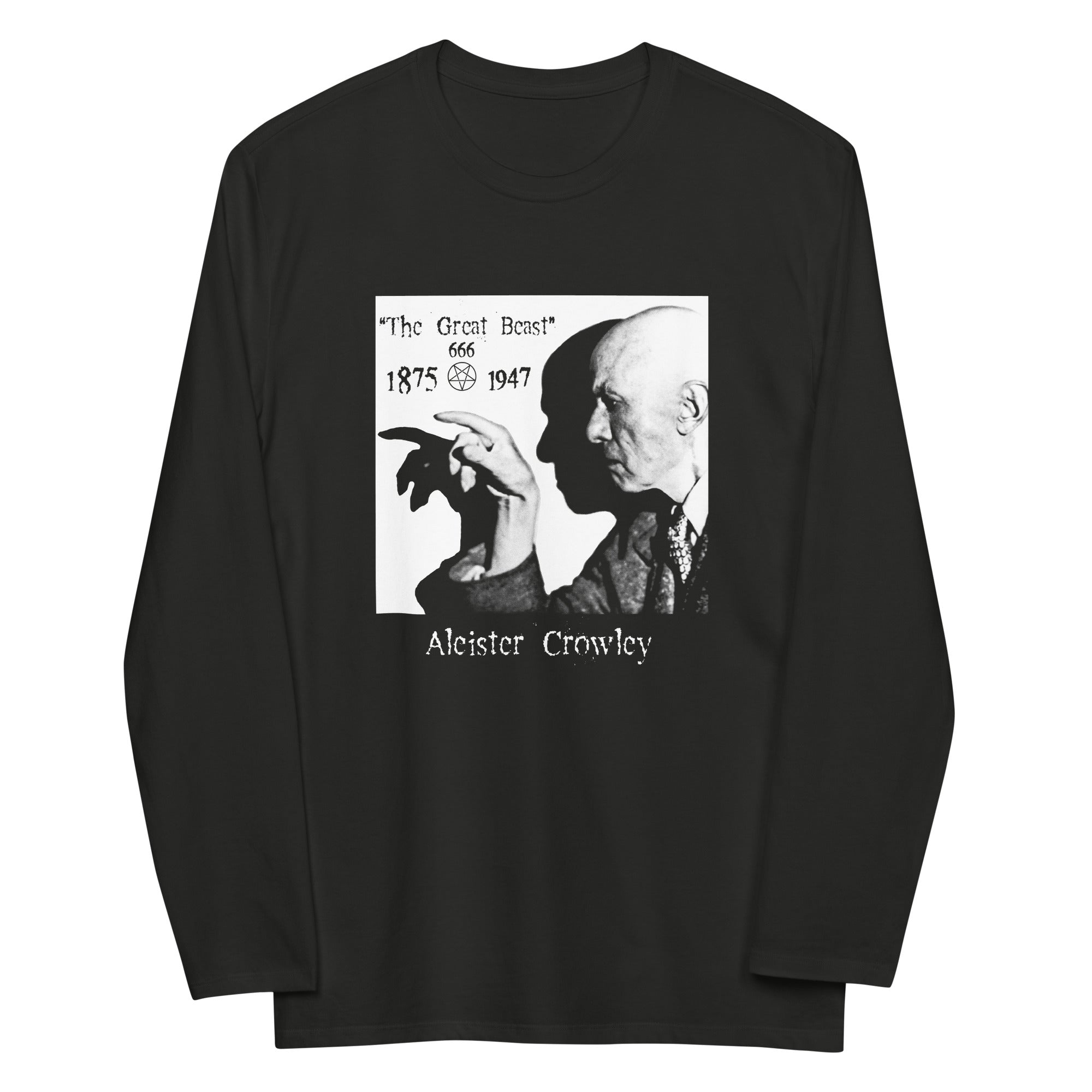 Aleister Crowley Infamous Occult Leader of Thelema Sex Magic Fashion Long Sleeve Shirt - Edge of Life Designs