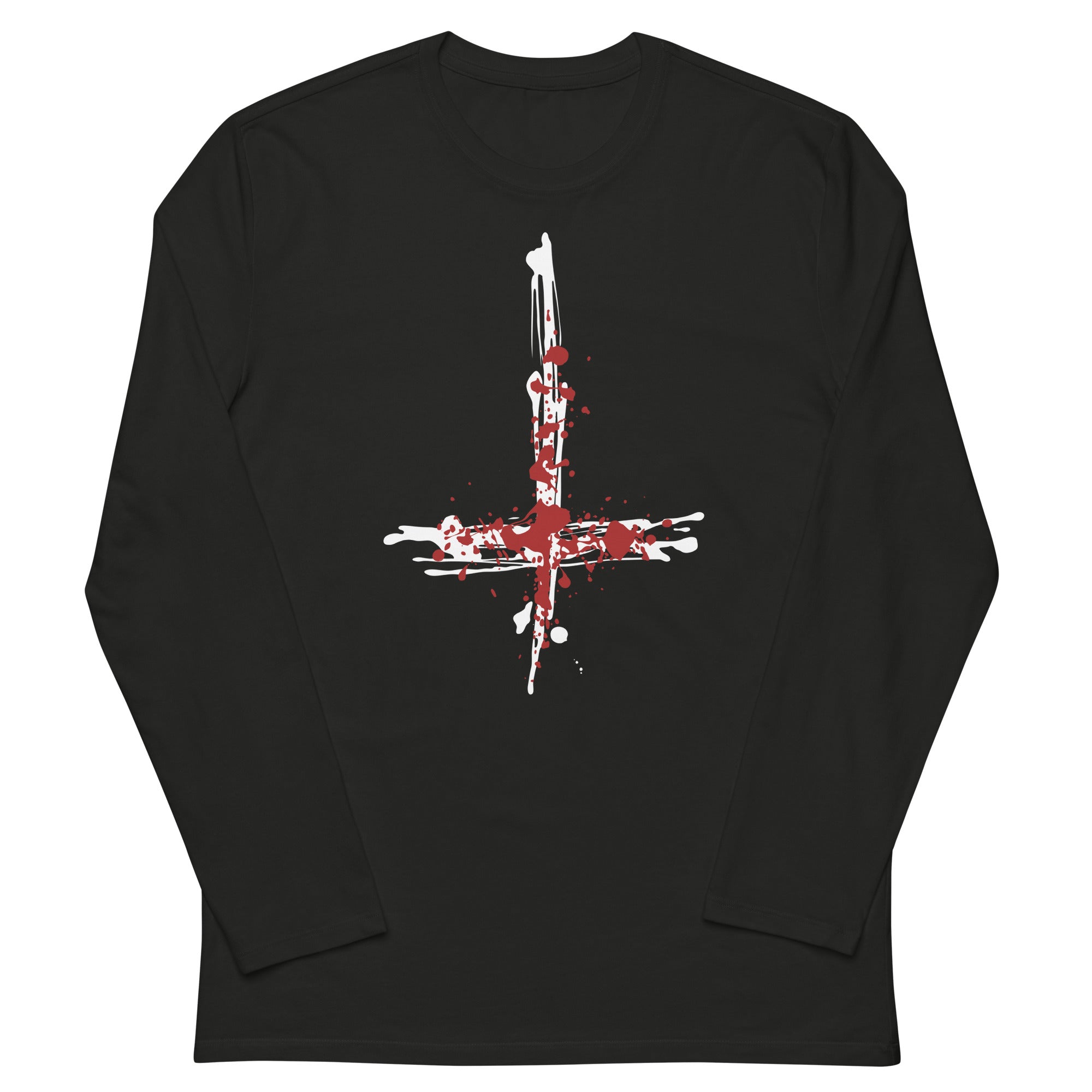 Inverted Cross Blood of Christ Women's fashion long sleeve shirt - Edge of Life Designs