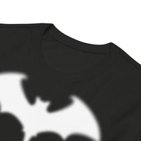 Blurry Bat design on slim-fit long sleeve shirt, detail view