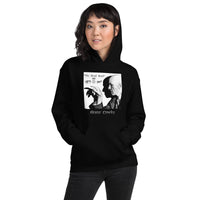 Aleister Crowley design on unisex hoodie, front view