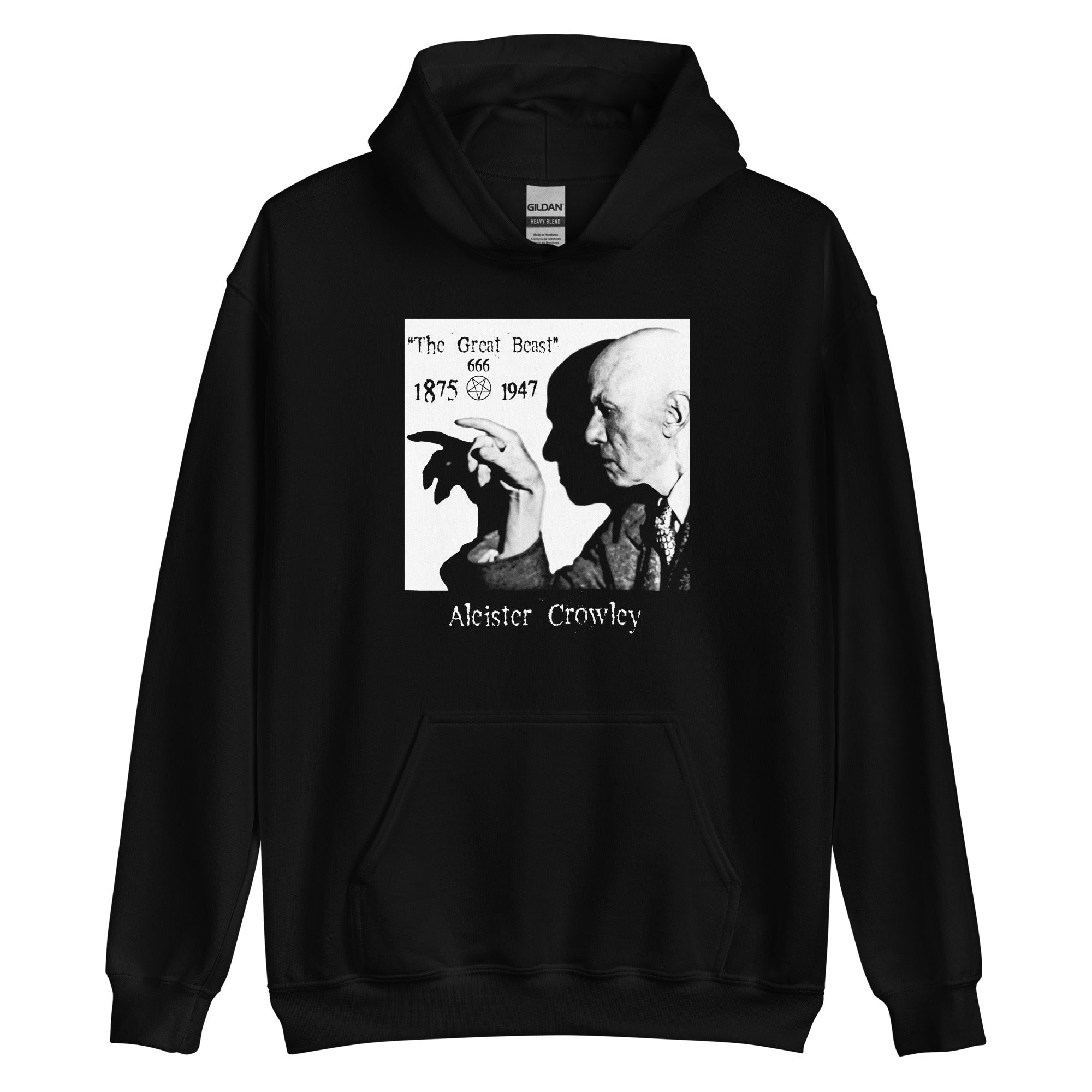 Aleister Crowley Infamous Occult Leader of Thelema Sex Magic Women's Black Hoodie - Edge of Life Designs