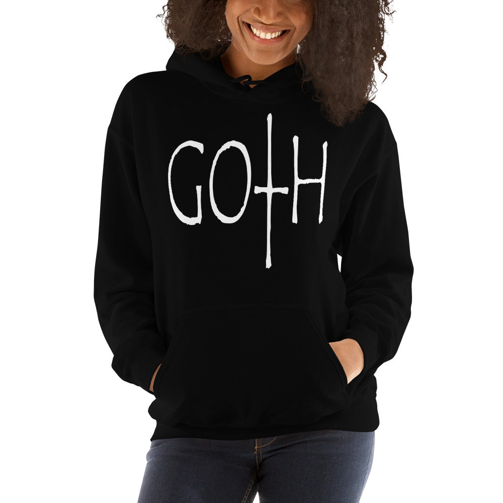 Goth Style Black Men's Hoodie Sweatshirt - Edge of Life Designs
