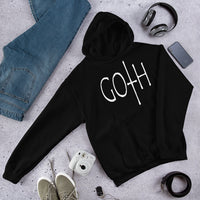 Goth Style design on unisex hoodie, front view