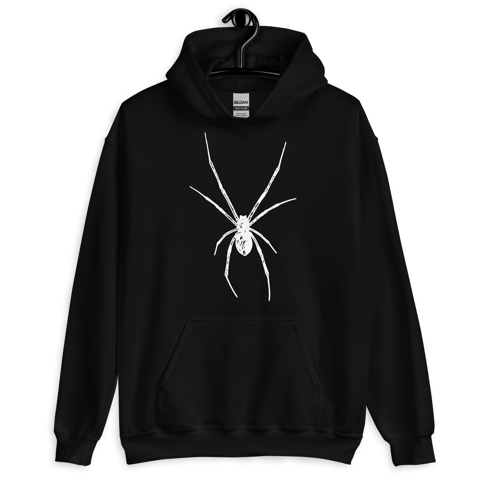 White Creepy Spider Arachnid Black Widow Unisex Hoodie Sweatshirt - Edge of Life Designs